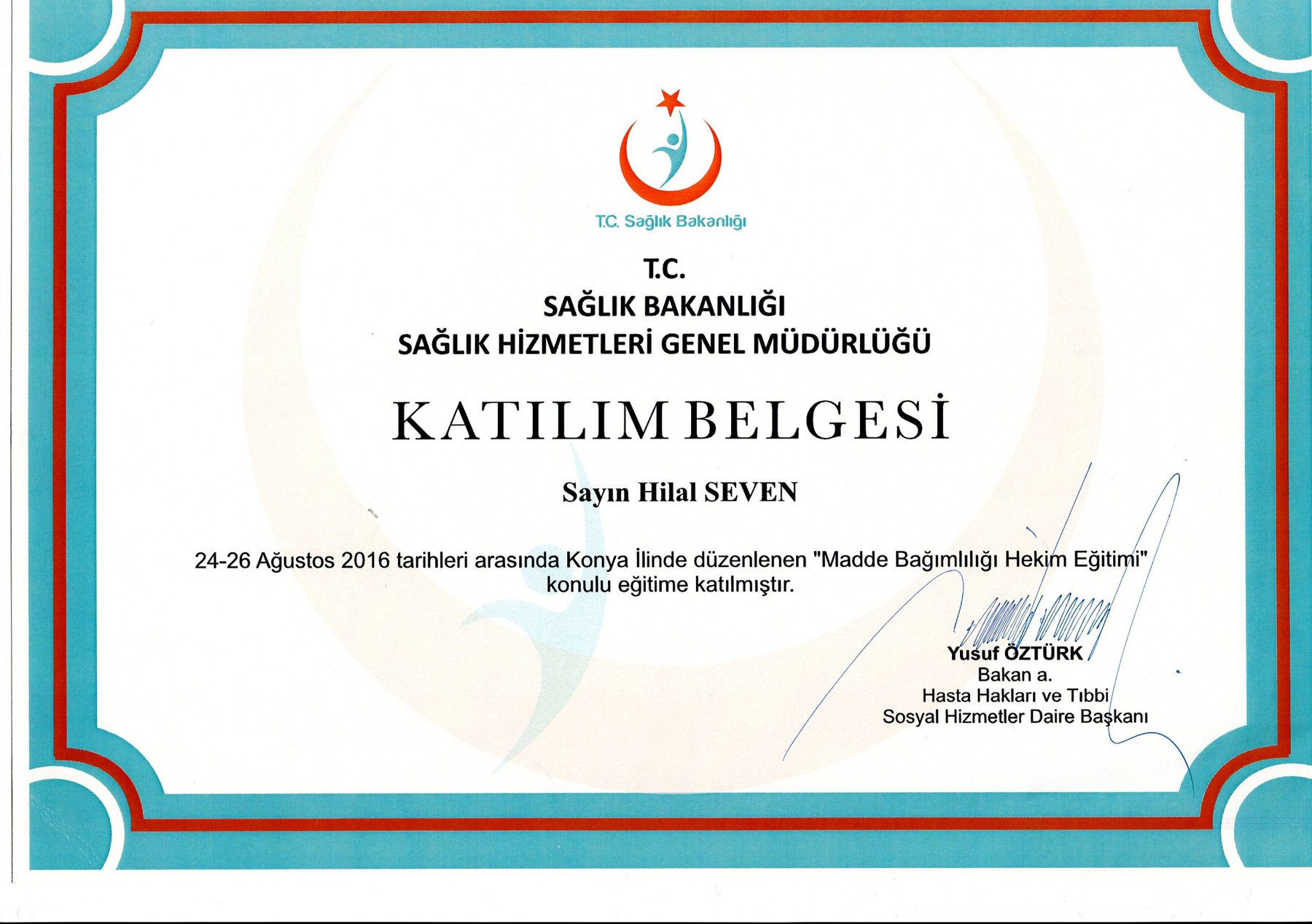T.C. Sağlık Bakanlığı Madde Bağımlılığı Hekim Eğitimi