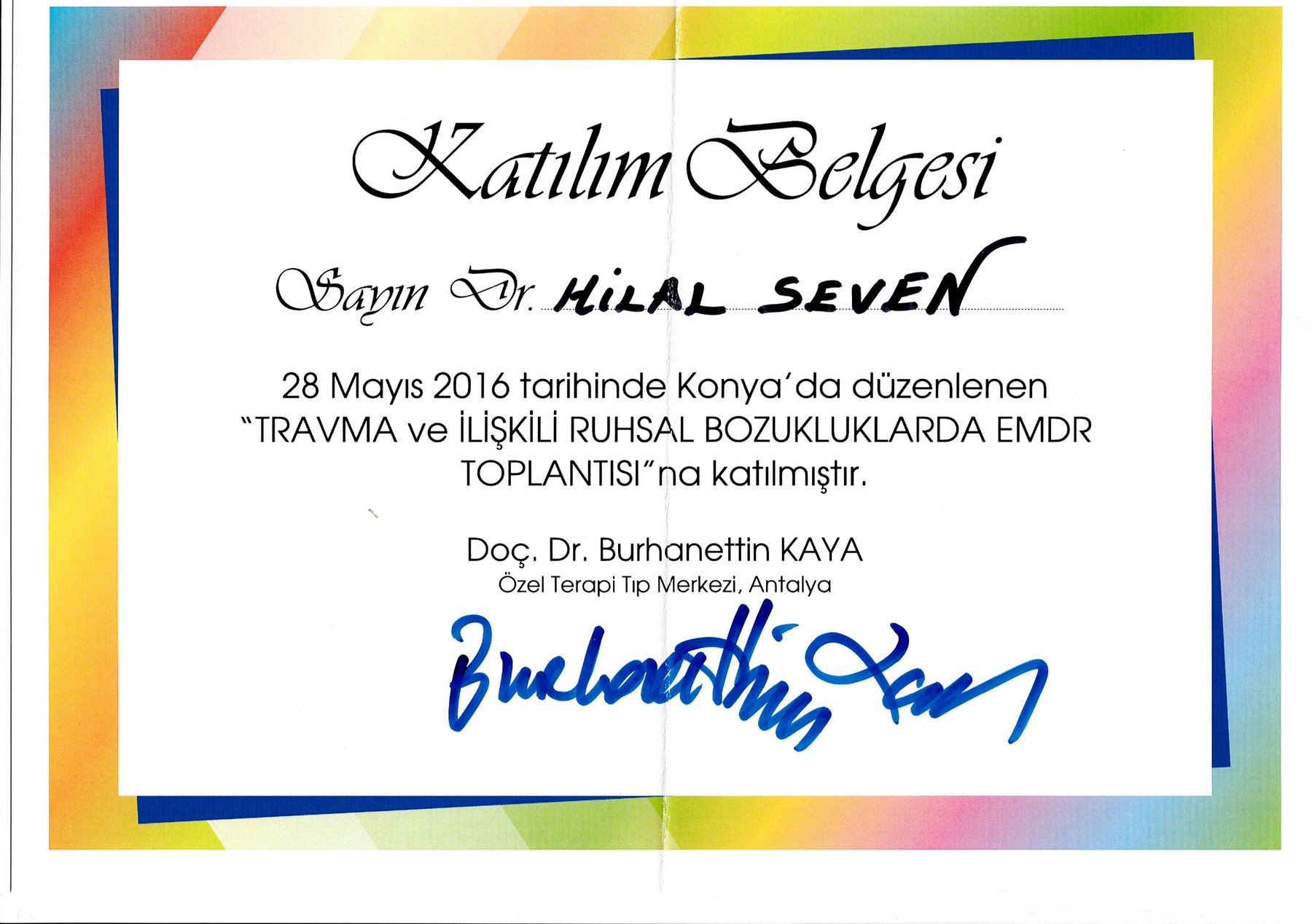 Travma ve İlişkili Ruhsal Bozukluklarda EMDR Toplantısı